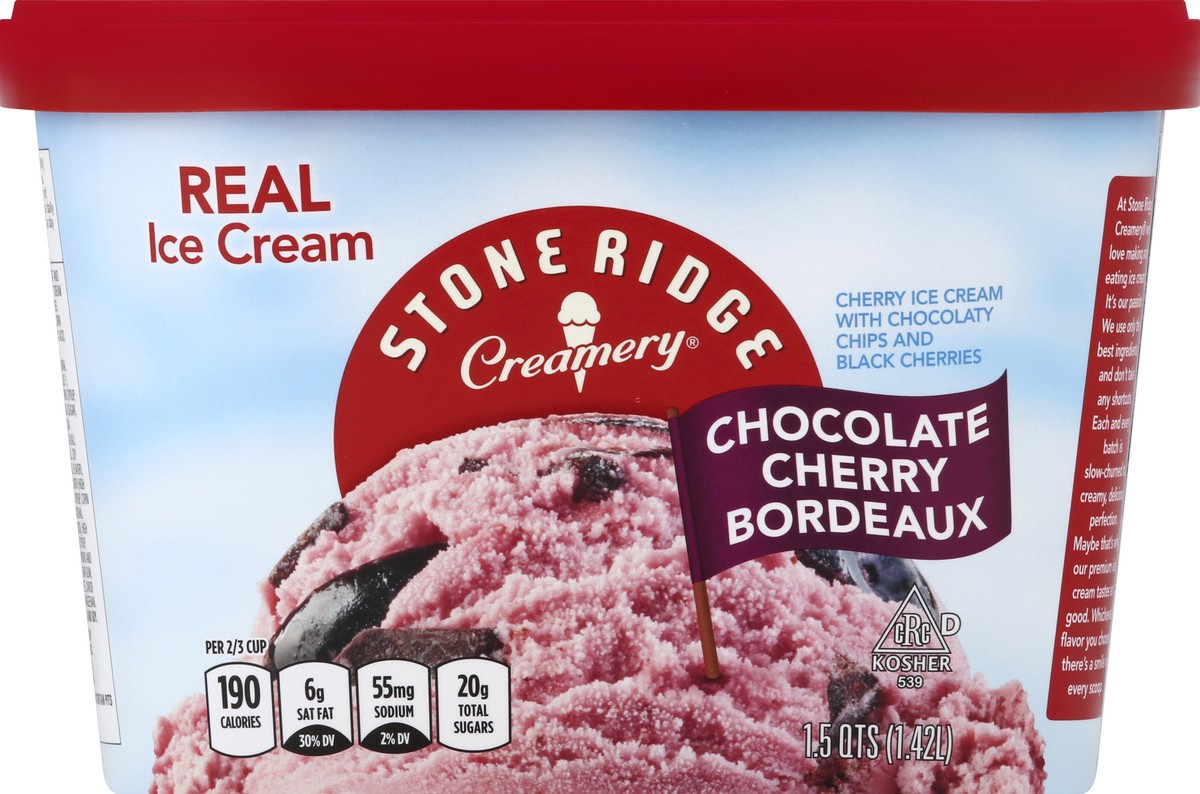 slide 4 of 7, Stone Ridge Creamery Cherry Choc Ice Cream, 48 fl oz