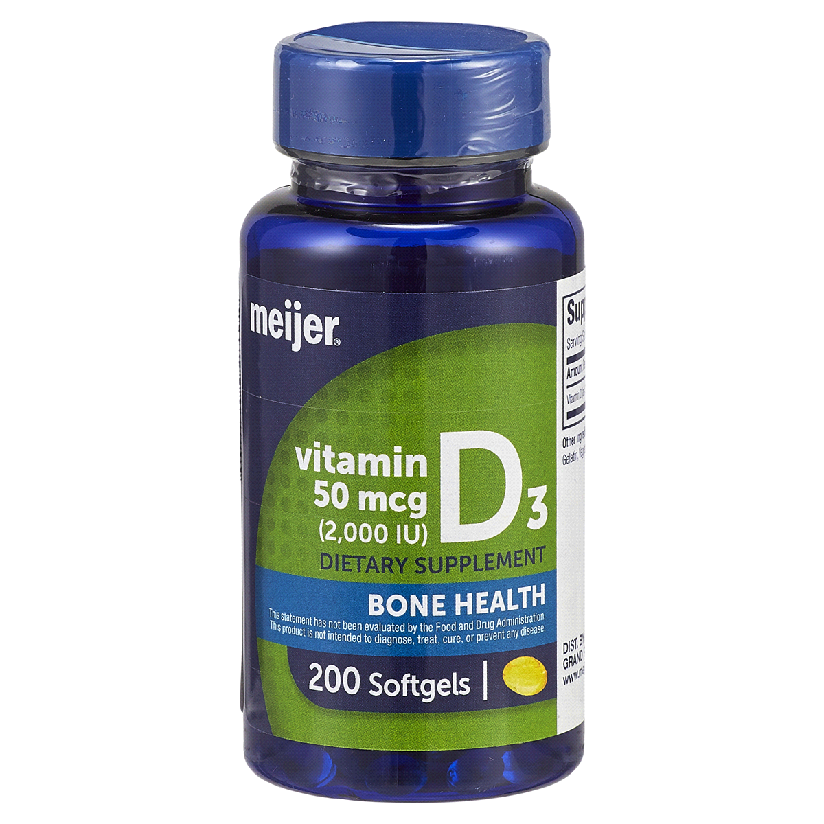 slide 1 of 9, MEIJER WELLNESS Meijer Vitamin D3 50mcg, 200 ct