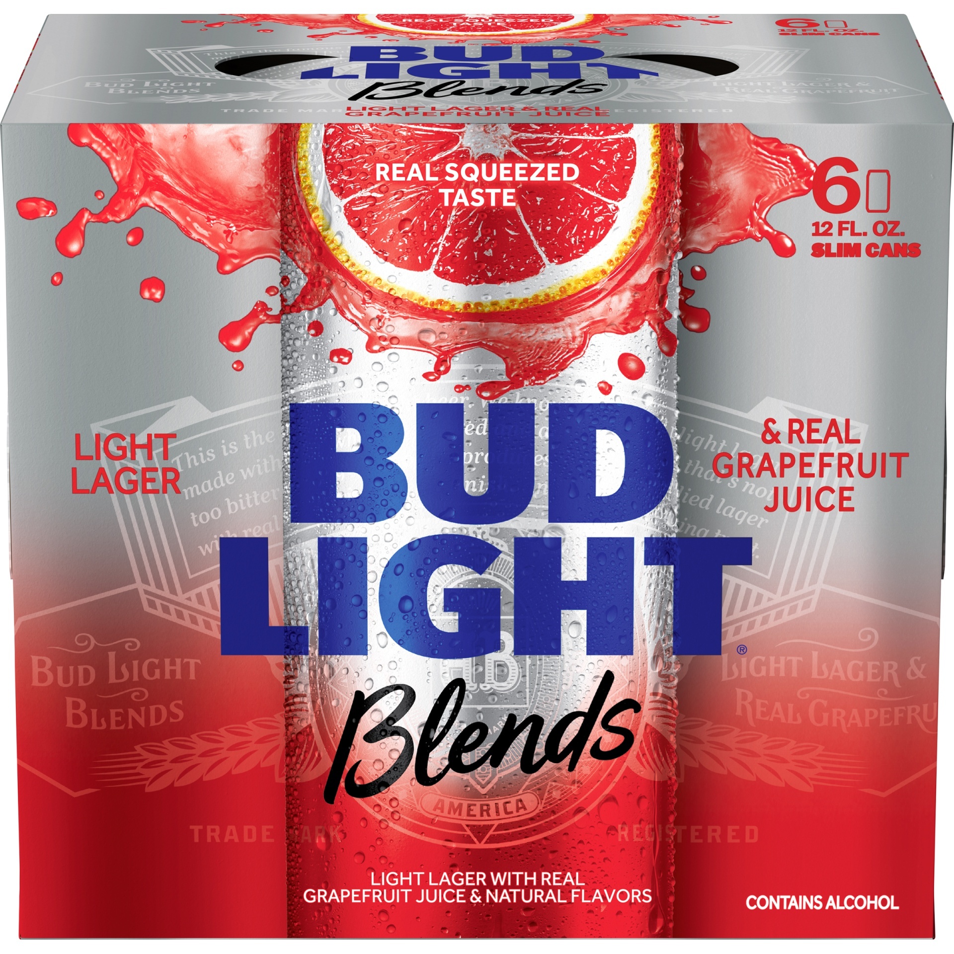 slide 1 of 1, Bud Light Blends Grapefruit, 12 oz