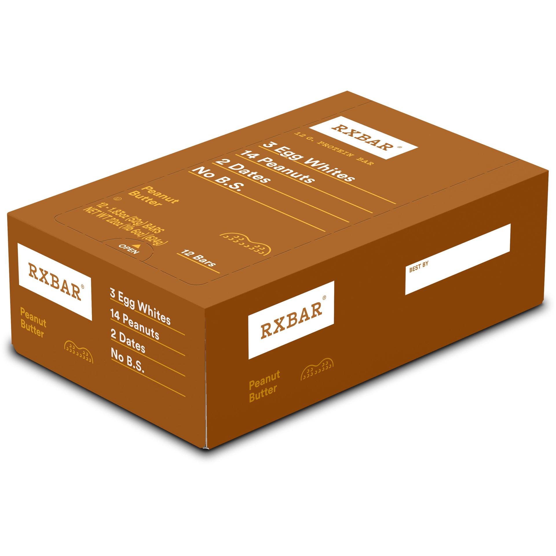 slide 1 of 6, RXBAR Protein Bars, Peanut Butter, 22 oz, 12 Count, 22 oz