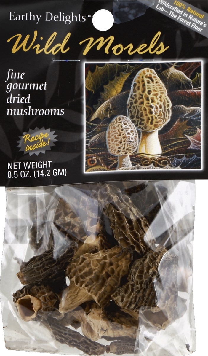 slide 1 of 4, Earthy Delights Dried Wild Morel Mushrooms, Bag, 0.5 oz