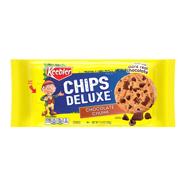 slide 1 of 1, Keebler Chips Deluxe Cookies Chocolate Chunk, 11.6 oz
