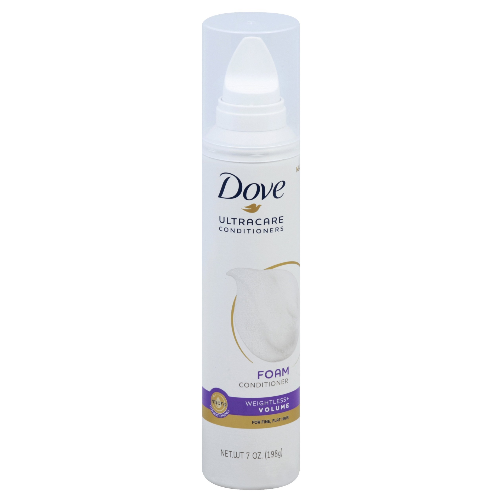 slide 1 of 1, Dove Ultracare Conditioner Foam For Fine, Flat Hair Weightless Volume, 7 oz