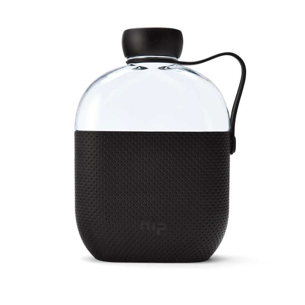 slide 1 of 1, Hip Water Bottle Black, 22 oz