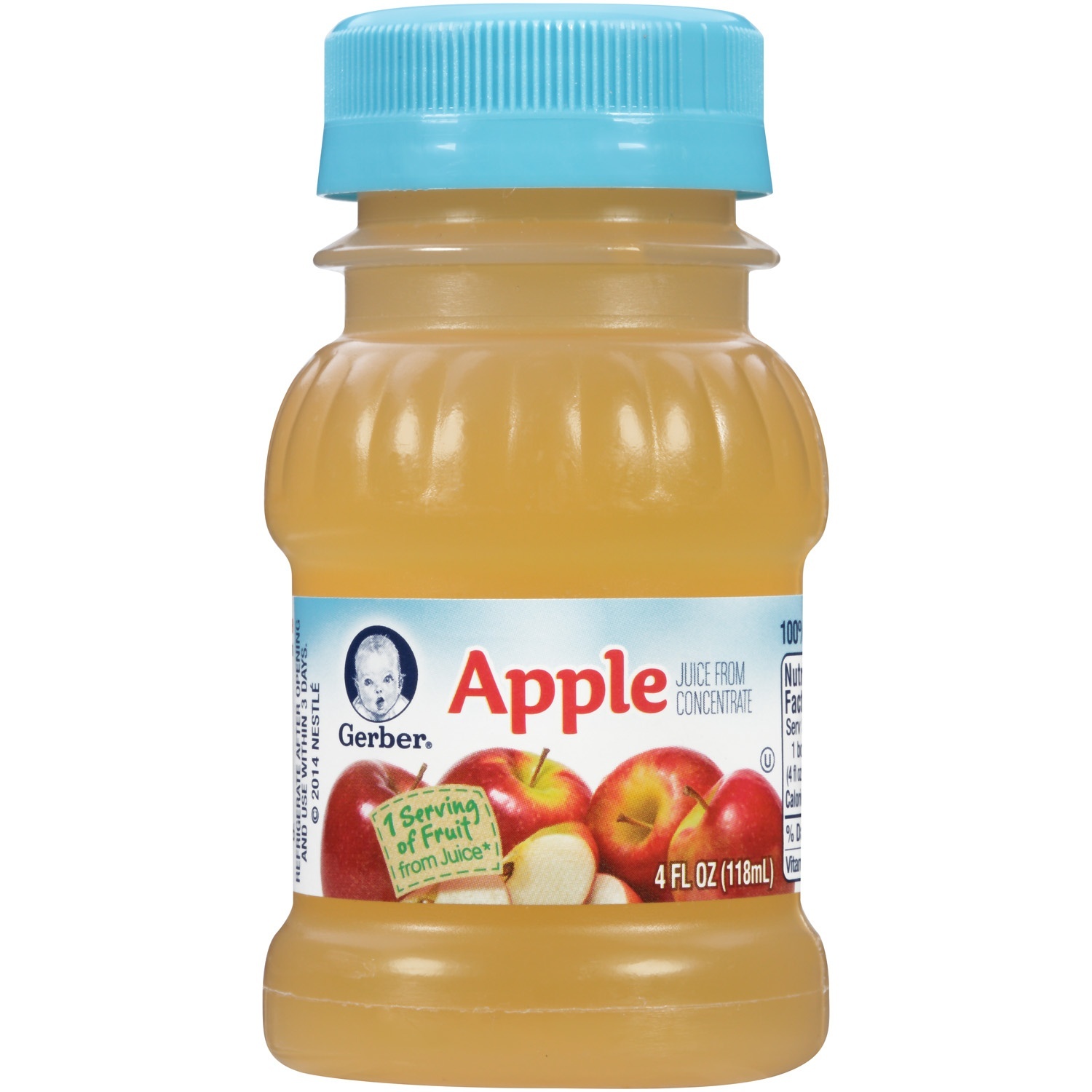 slide 1 of 1, Gerber Juice, Apple, 4 fl oz