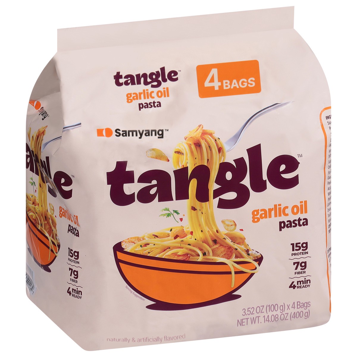 slide 14 of 15, Samyang Tangle Garlic Oil Pasta 4 - 3.52 oz Bags, 