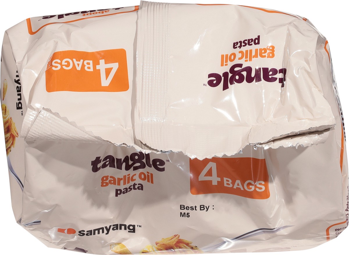slide 6 of 15, Samyang Tangle Garlic Oil Pasta 4 - 3.52 oz Bags, 
