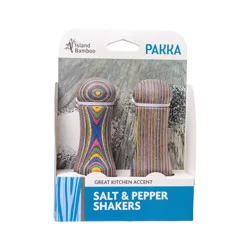 Island Bamboo Rainbow Pakka Salt & Pepper Shaker Set - 1 Each