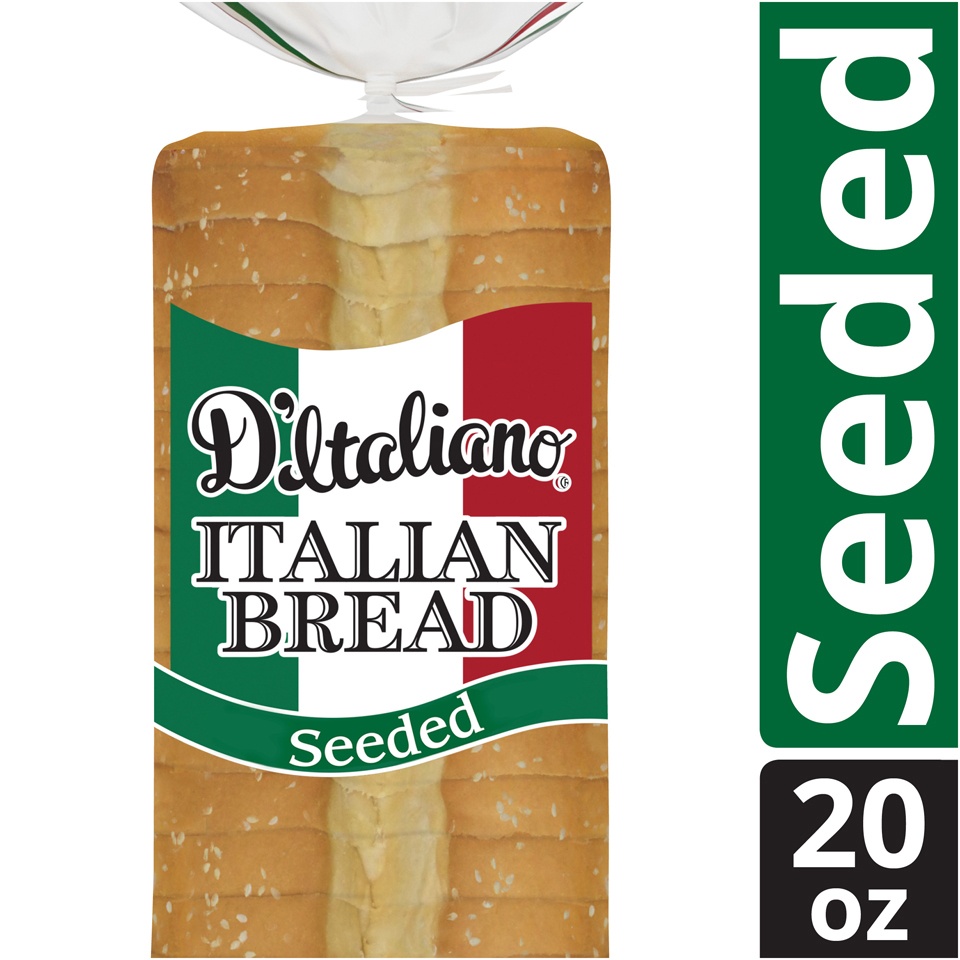 slide 2 of 9, D'Italiano Italian Seeded Bread, 20 oz