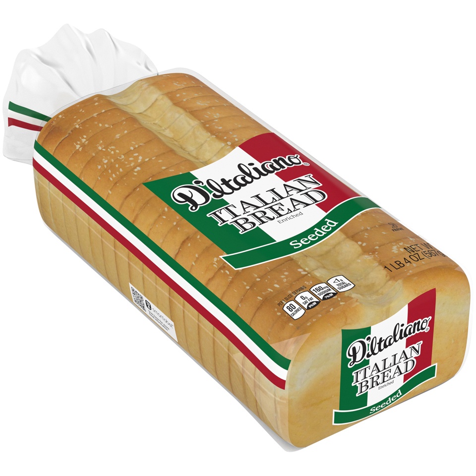 slide 3 of 9, D'Italiano Italian Seeded Bread, 20 oz
