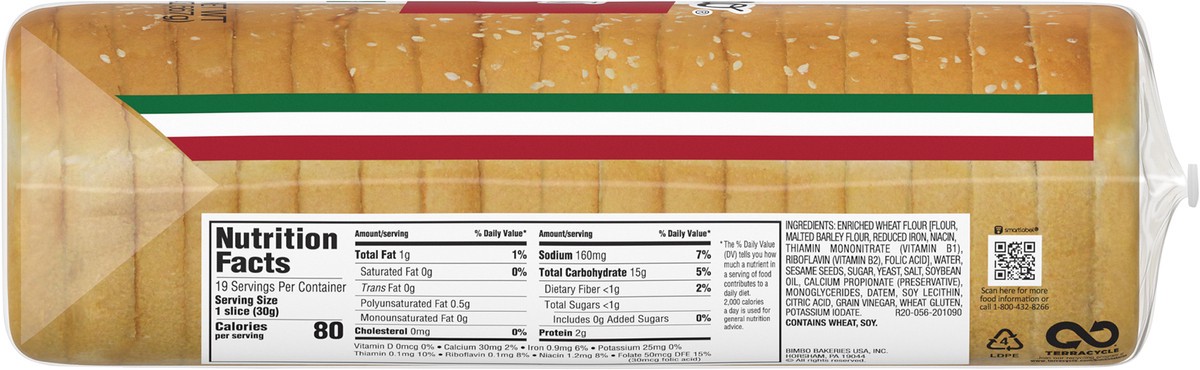 slide 6 of 7, D'Italiano Seeded Italian Bread, 20 Oz, 20 oz