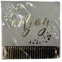 Meijer Beverage Napkin Foil Enjoy 24 Ct