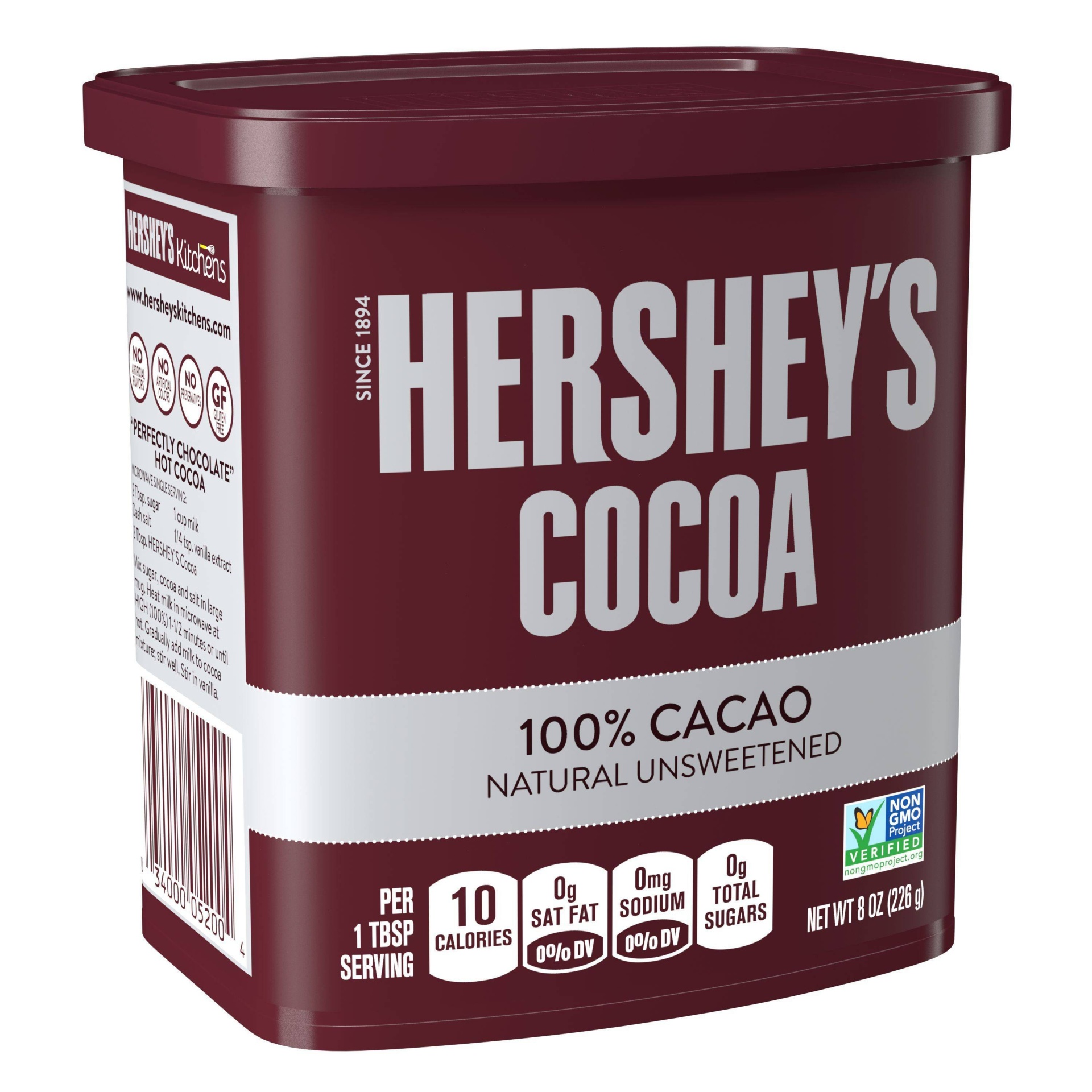 slide 1 of 2, Hershey's Natural Unsweetened Cocoa, 8 oz