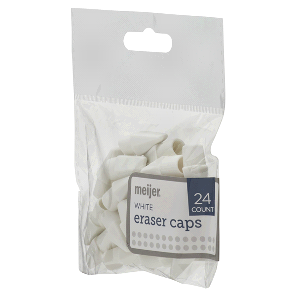 slide 8 of 29, Meijer White Eraser Cap, 24 ct