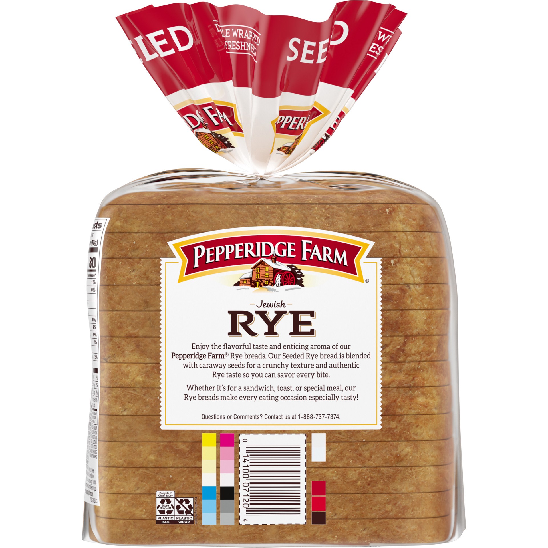 slide 5 of 6, Pepperidge Farm Seeded Rye Bread, 16.000 oz