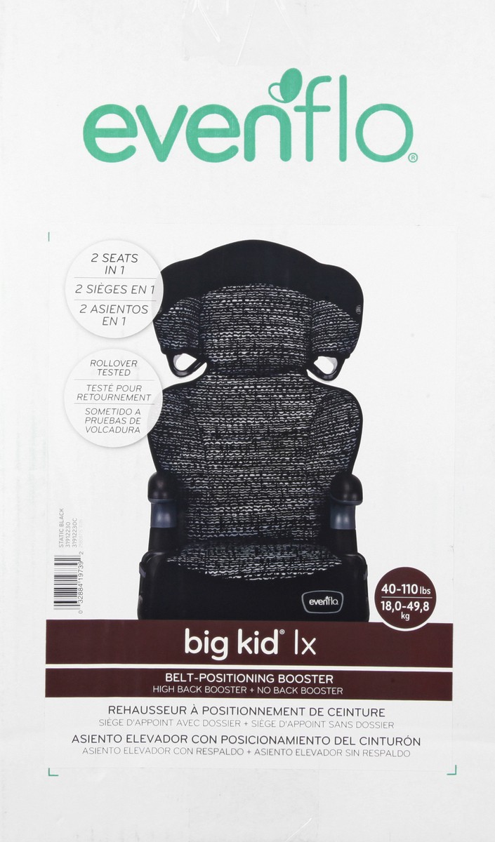 slide 4 of 9, Evenflo Big Kid lx 40-110 Lbs Belt Positioning Booster Car Seat 1 ea, 1 ea