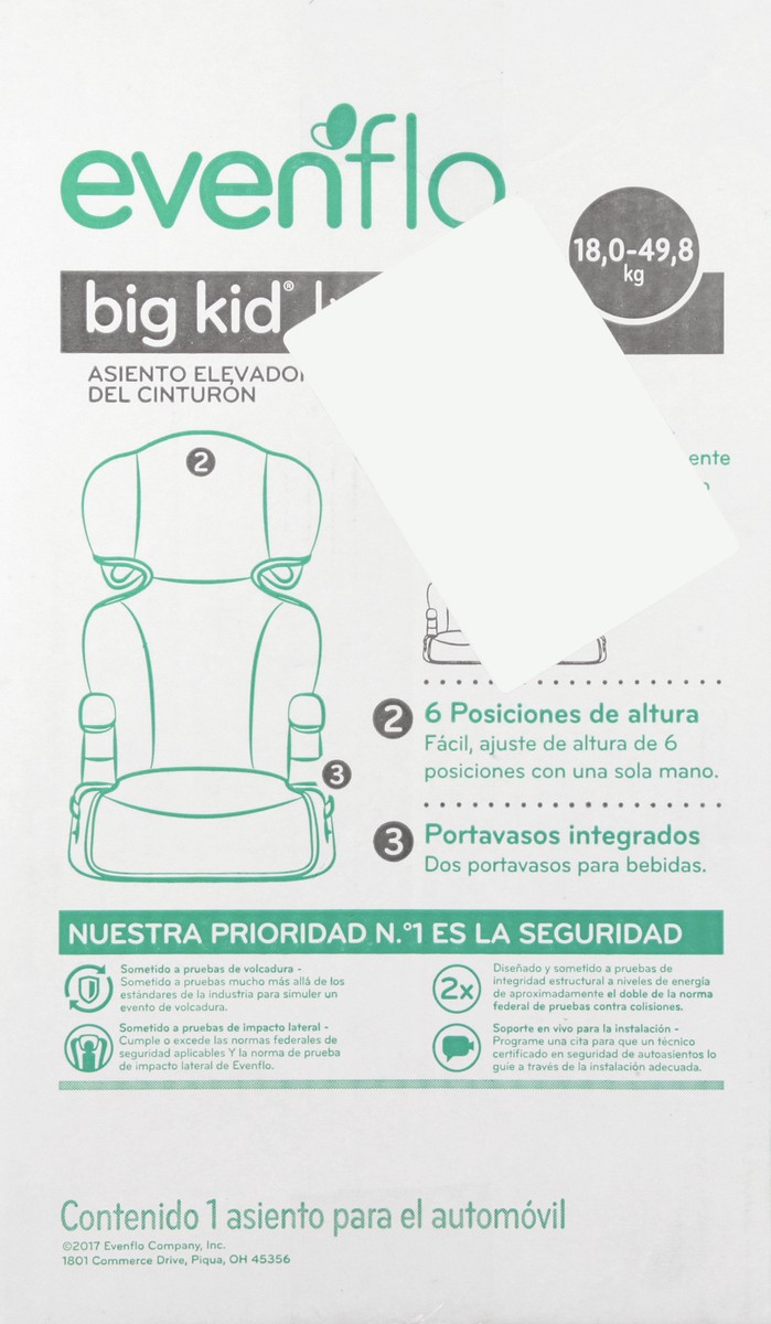 slide 5 of 9, Evenflo Big Kid lx 40-110 Lbs Belt Positioning Booster Car Seat 1 ea, 1 ea