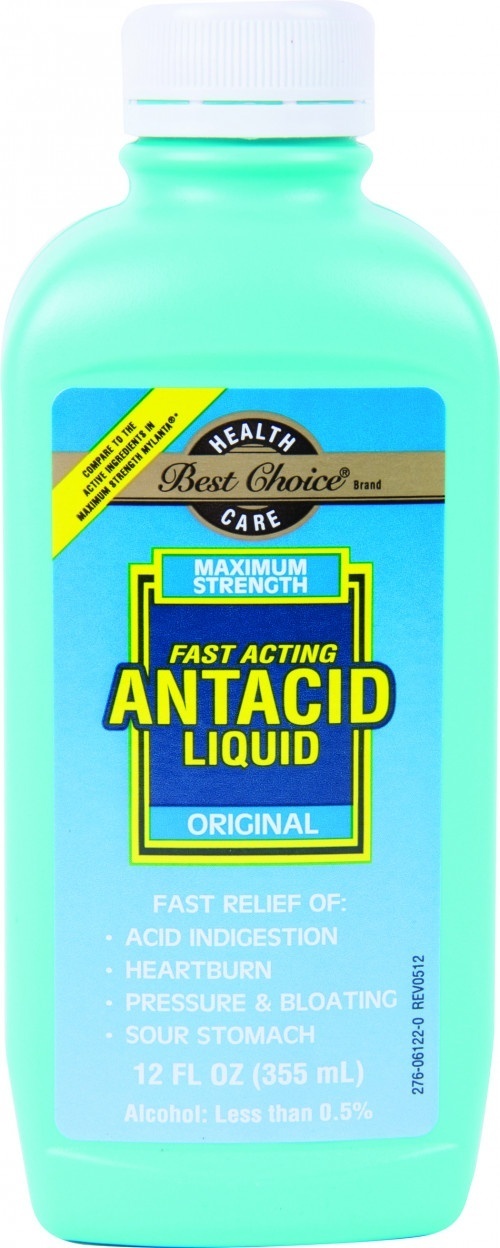 slide 1 of 1, Best Choice Antacid Original Maximum Strength, 12 oz