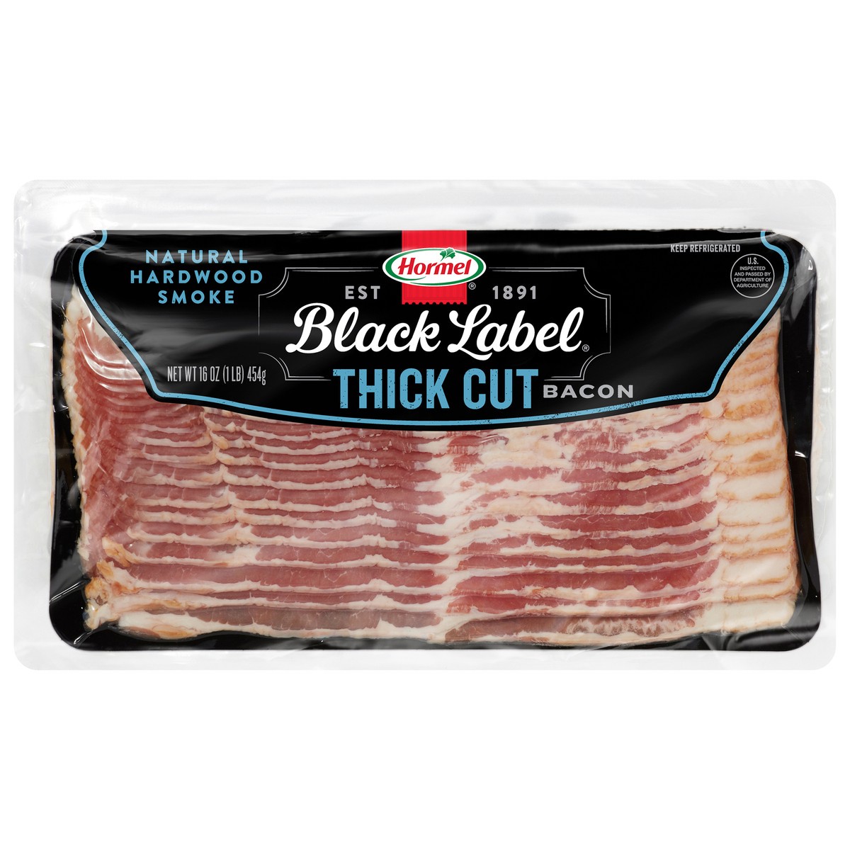 slide 2 of 9, HORMEL BLACK LABEL Bacon 1LB Thick Sliced 16 oz, 16 oz