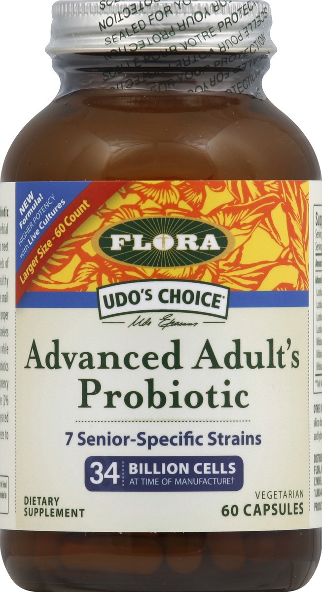 slide 3 of 3, Flora Health Advanced Adult's Probiotic, 60 ct