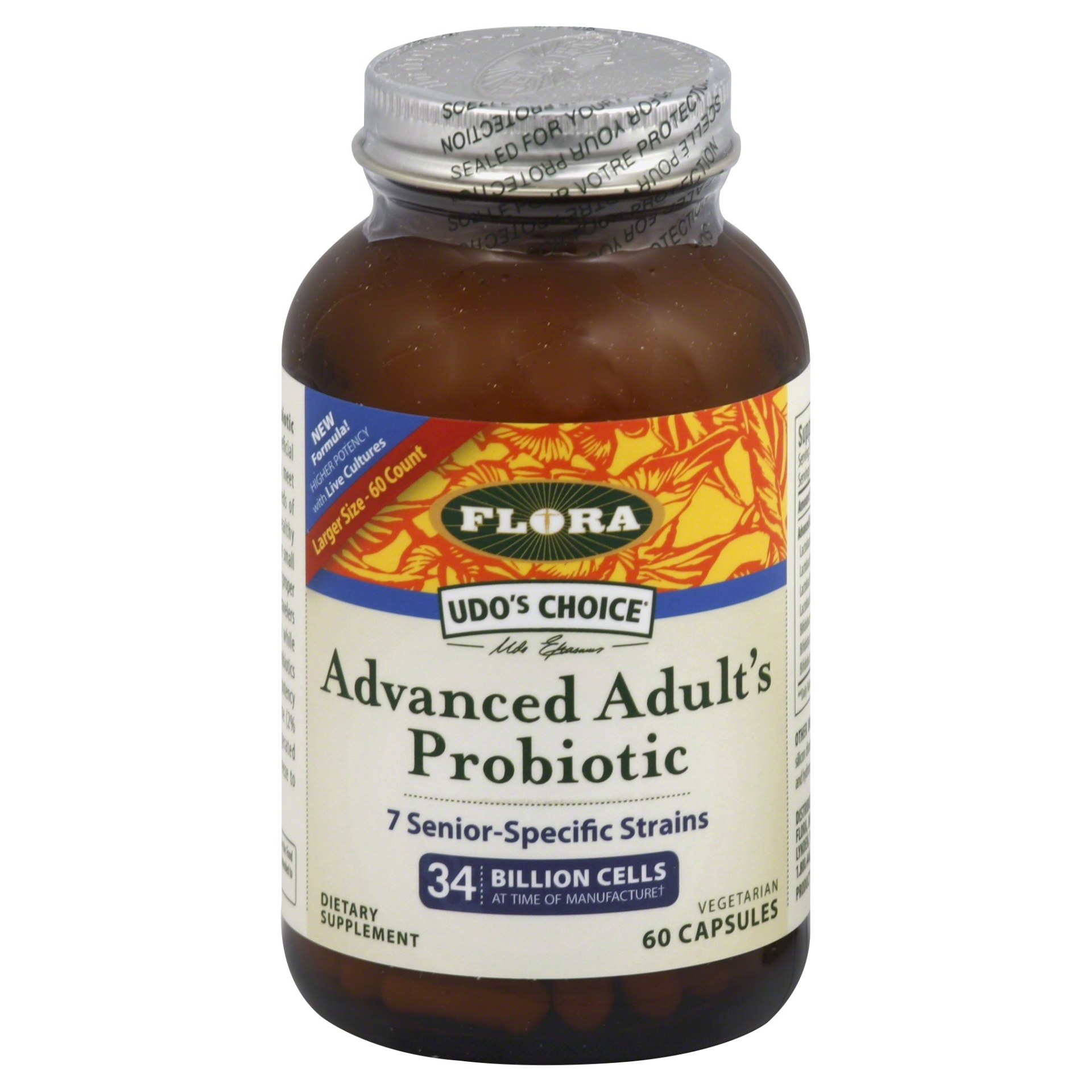 slide 1 of 3, Flora Health Advanced Adult's Probiotic, 60 ct