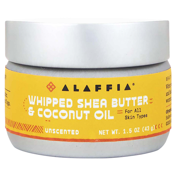 slide 1 of 7, Alaffia Unscented Whipped Shea Butter and Coconut Oil, 1.5 oz
