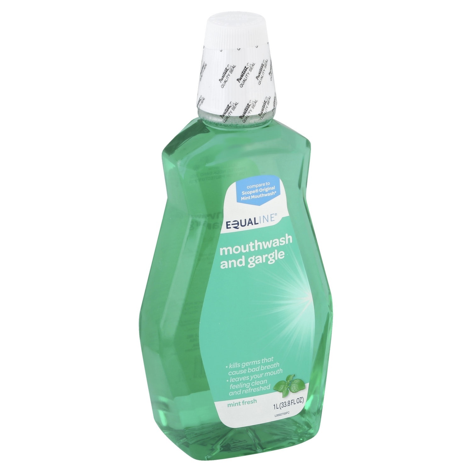 slide 1 of 1, Equaline Mintyfresh Mouthwash, 33.8 oz