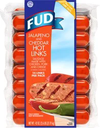 FUD Jalapeno and Cheddar Hot Links - 14 ct