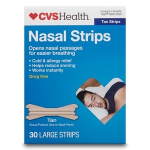 slide 1 of 1, CVS Health Nasal Strips Tan Large, 30 ct