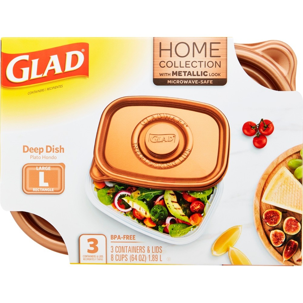Glad Family Size Food Storage Containers 3 ct; 64 oz Shipt
