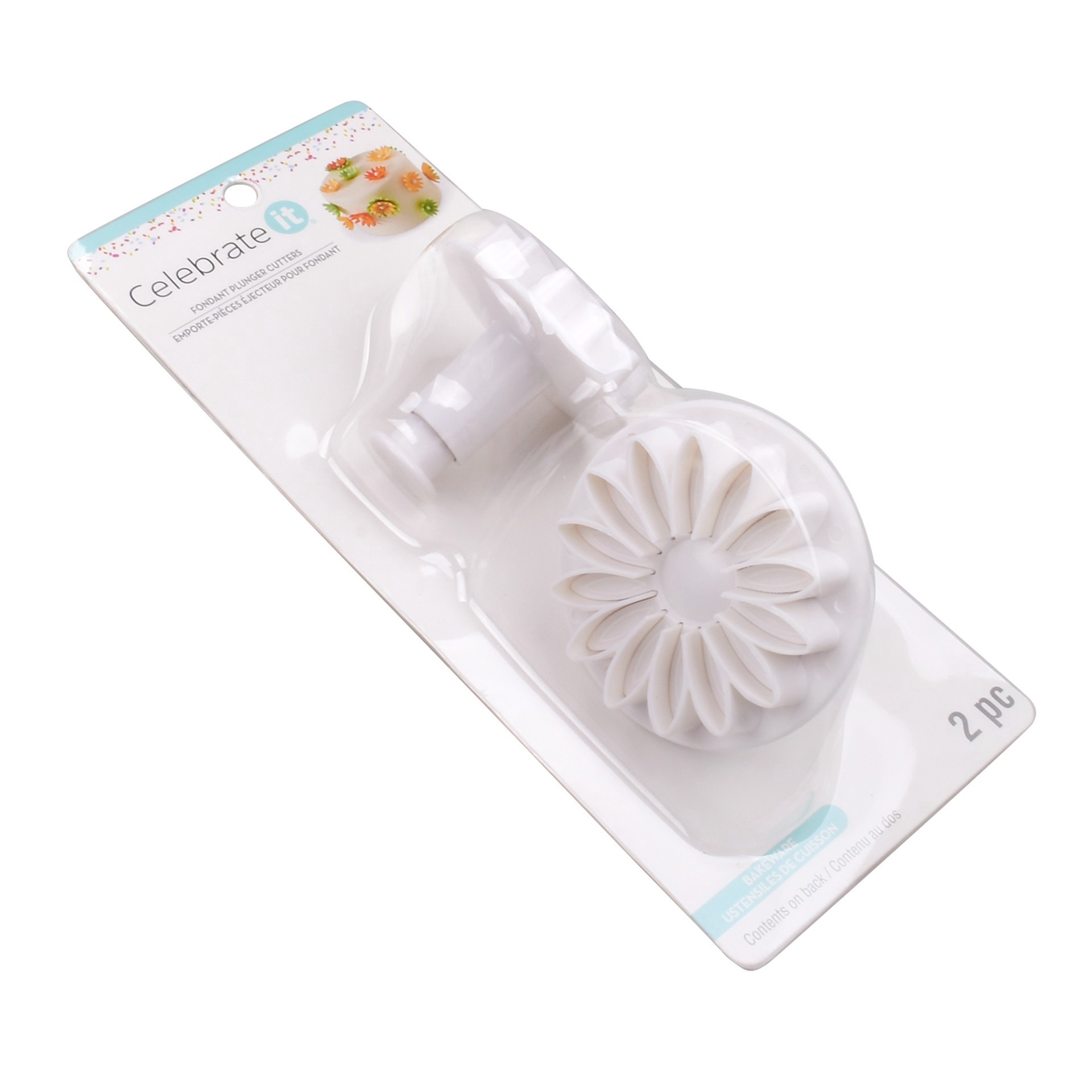 slide 2 of 4, Daisy Fondant Plunger Cutters By Celebrate It, 2.75 in x 2.25 in