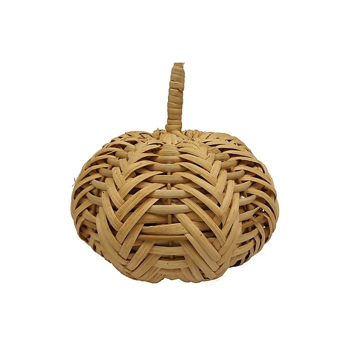 slide 1 of 1, Bee & Willow Home Bee & Willow Rattan Textured Pumpkin, 7.25 in