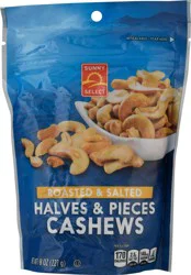 Sunny Select Halves & Pieces Roasted & Salted Cashews - 8 oz