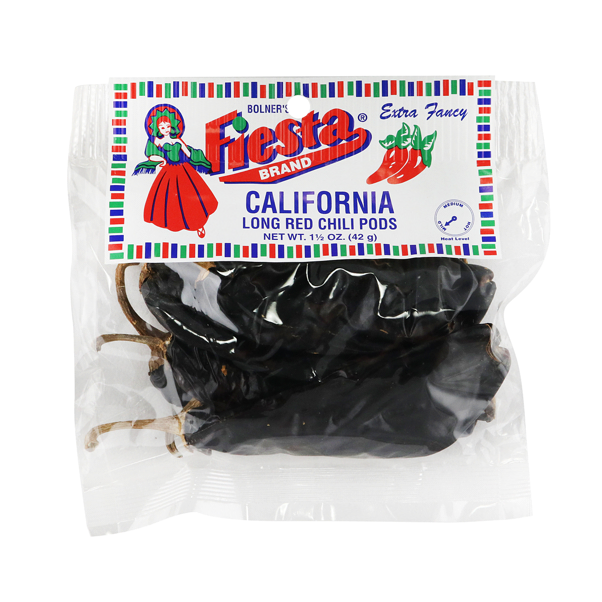 slide 1 of 3, Fiesta California Extra Fancy Long Red Chili Pds, 1.5 oz