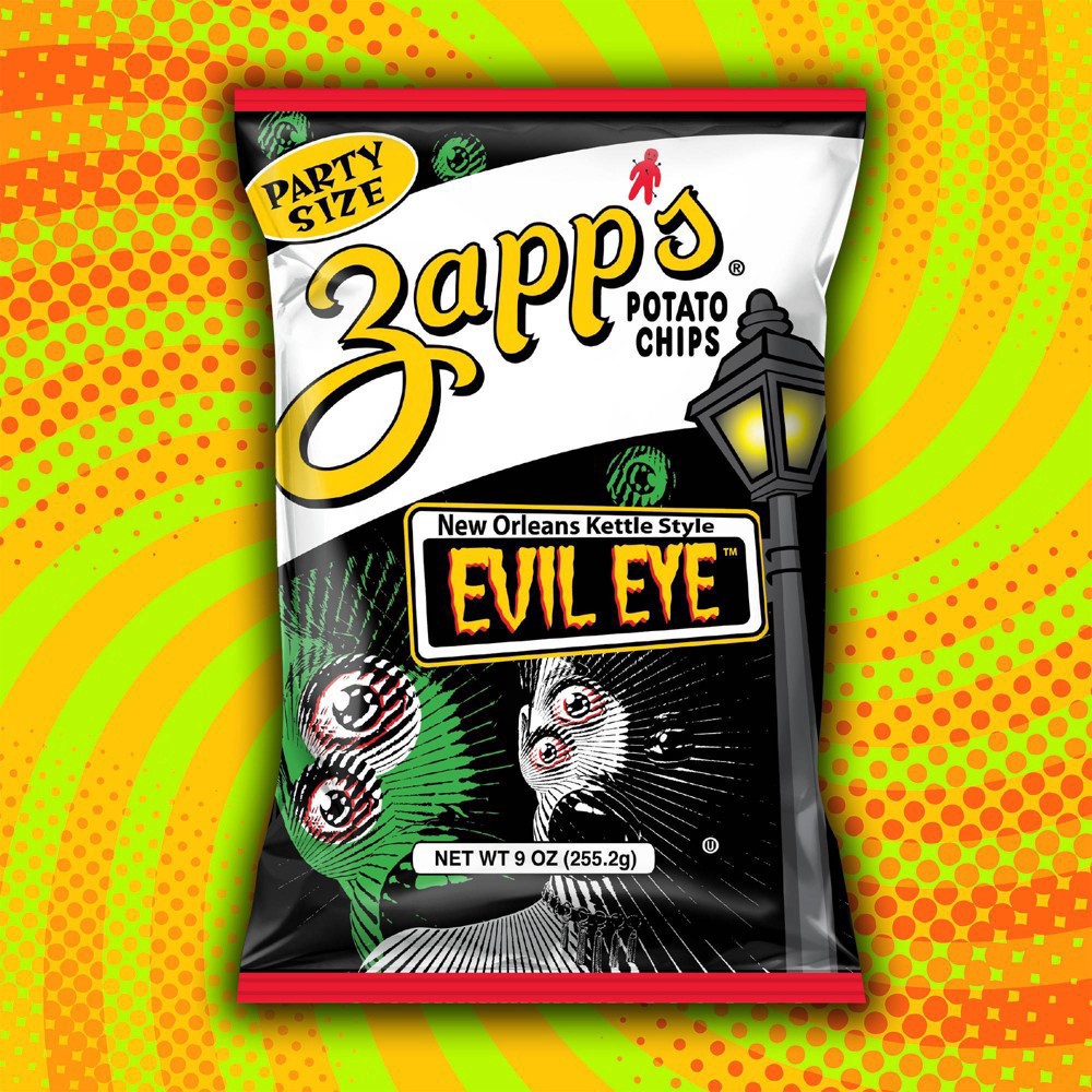 slide 27 of 50, Zapp's New Orleans Kettle Style Evil Eye Potato Chips - 8oz, 9 oz