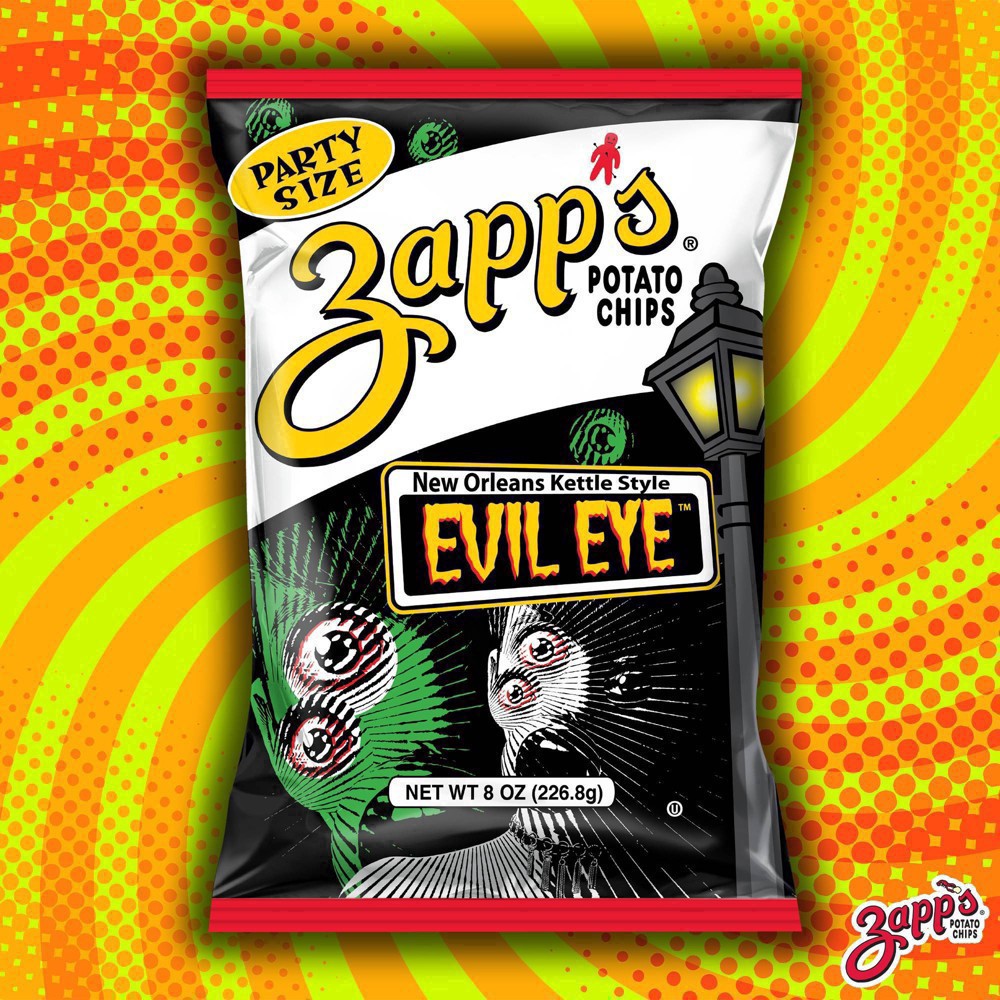 slide 39 of 50, Zapp's New Orleans Kettle Style Evil Eye Potato Chips - 8oz, 9 oz