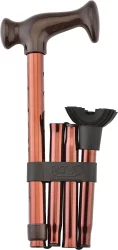 Nova Ortho Quad Tip Bronze Folding Cane