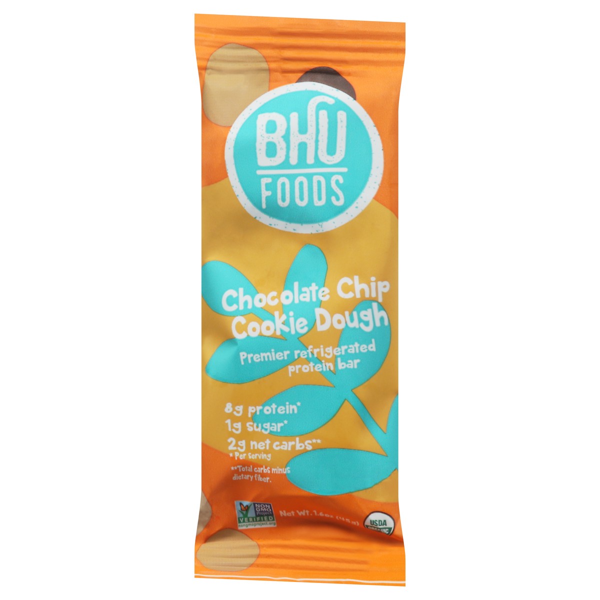 slide 8 of 9, BHU Foods Chocolate Chip Cookie Dough Protein Bar 1.6 oz, 1.6 oz