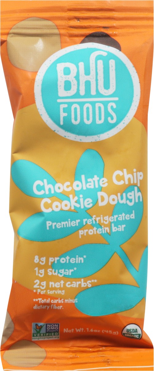 slide 5 of 9, BHU Foods Chocolate Chip Cookie Dough Protein Bar 1.6 oz, 1.6 oz