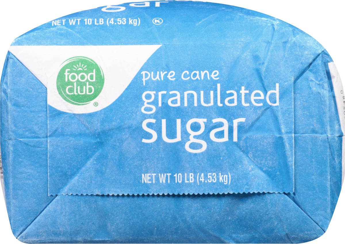 slide 9 of 13, Food Club Pure Cane Granulated Sugar 10 lb, 10 lb