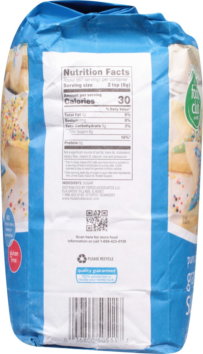 slide 7 of 13, Food Club Pure Cane Granulated Sugar 10 lb, 10 lb