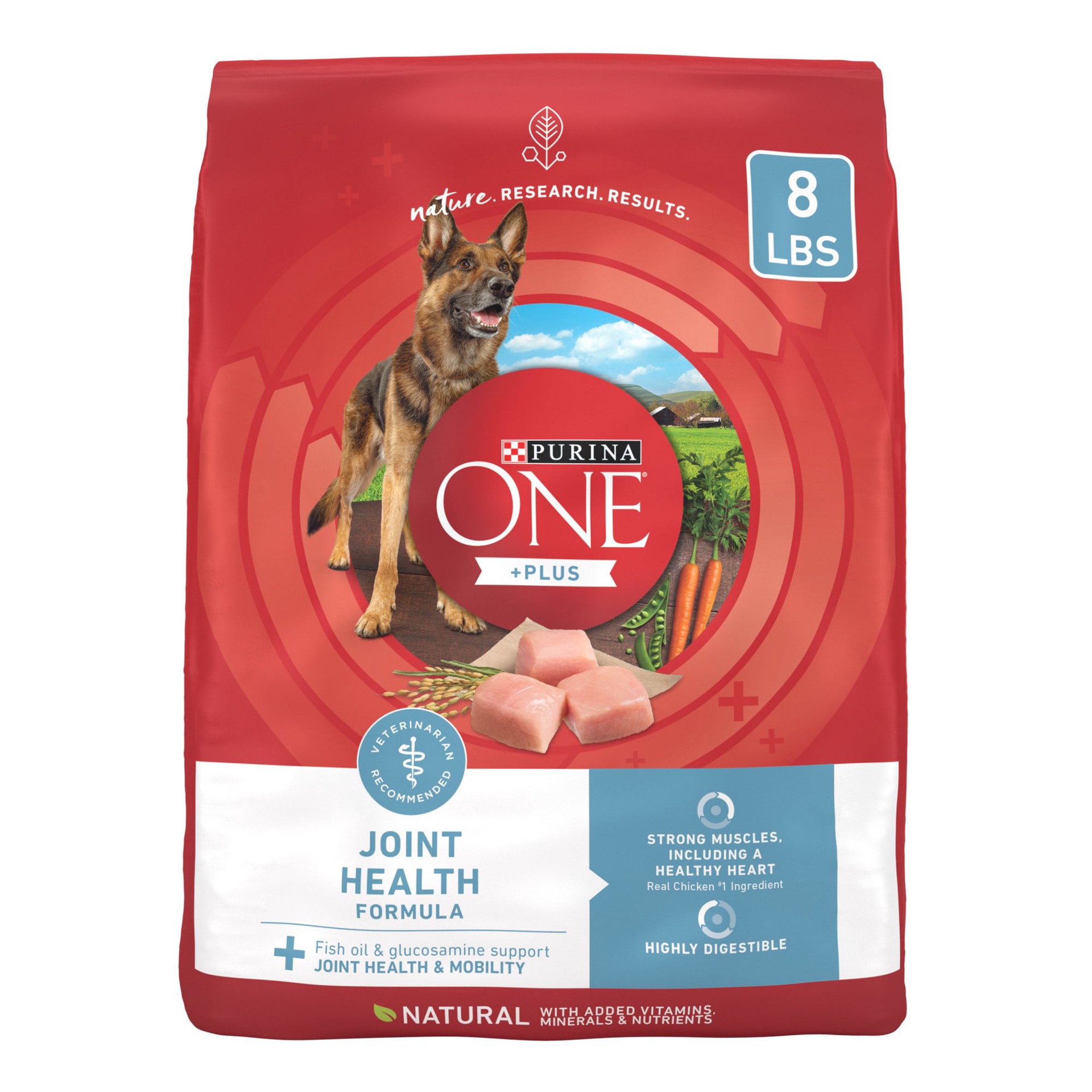 slide 1 of 1, Purina ONE SmartBlend Natural Dry Dog Food, Joint Health Formula, 8 lb