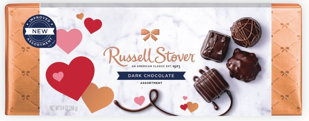 slide 1 of 1, Russell Stover Dark Chocolate Assortment, 9.4 oz