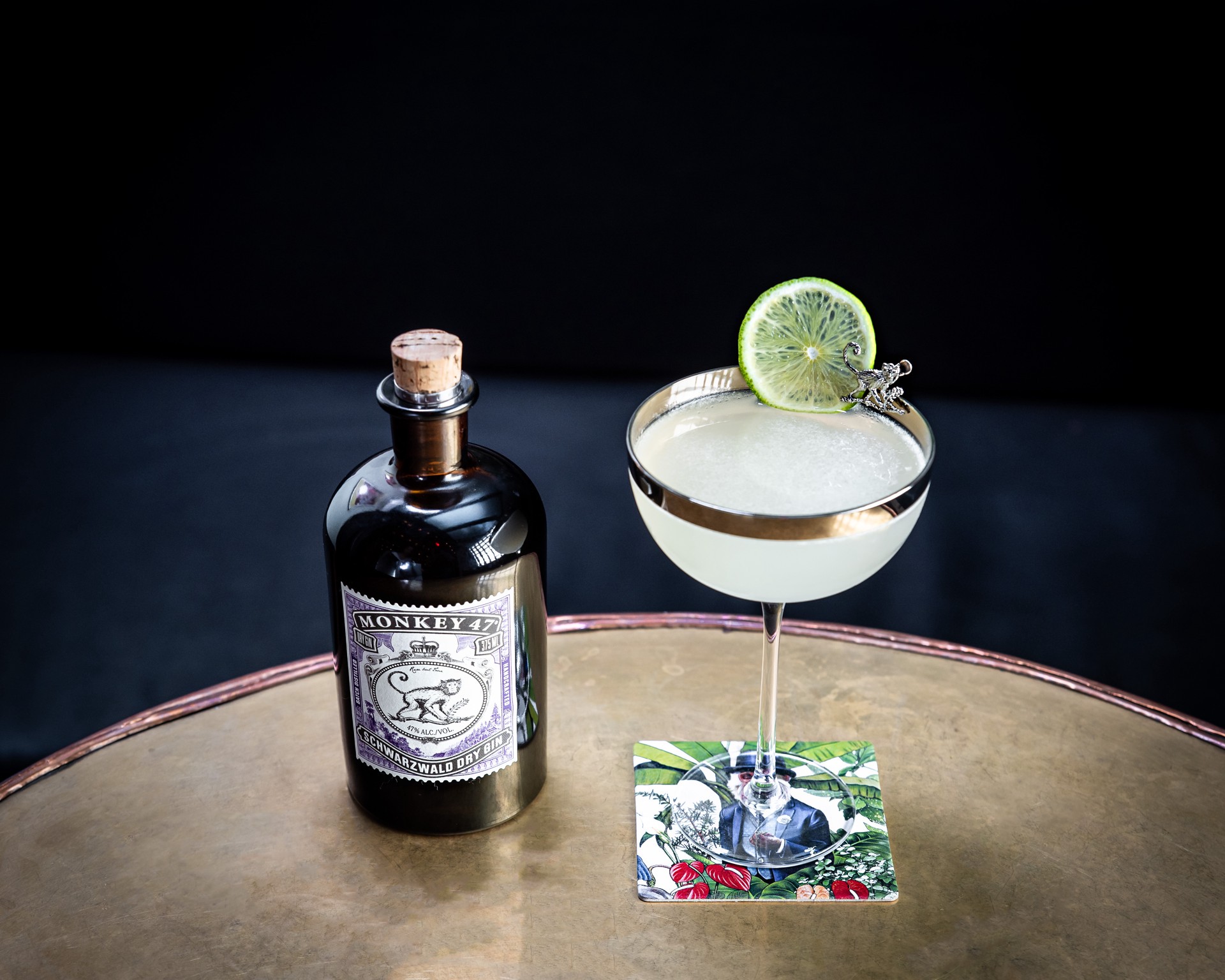 slide 2 of 9, Monkey 47 Gin Monkey 47 Schwarzwald Dry Gin 375mL with 2 Cups, 94 Proof, 375 ml