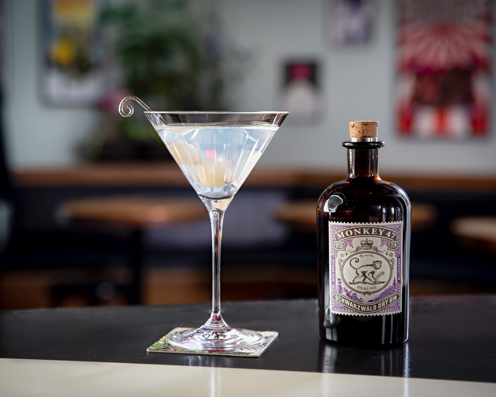 slide 5 of 9, Monkey 47 Gin Monkey 47 Schwarzwald Dry Gin 375mL with 2 Cups, 94 Proof, 375 ml