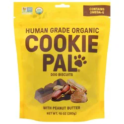 Cookie Pal Organic Human Grade Peanut Butter Dog Biscuits 10 oz