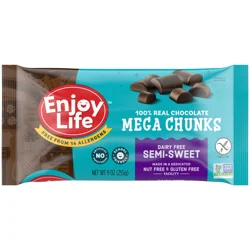 Enjoy Life Semi-Sweet, Dairy Free, Vegan Mega Chunk Chocolate Chips, 10 Ounce