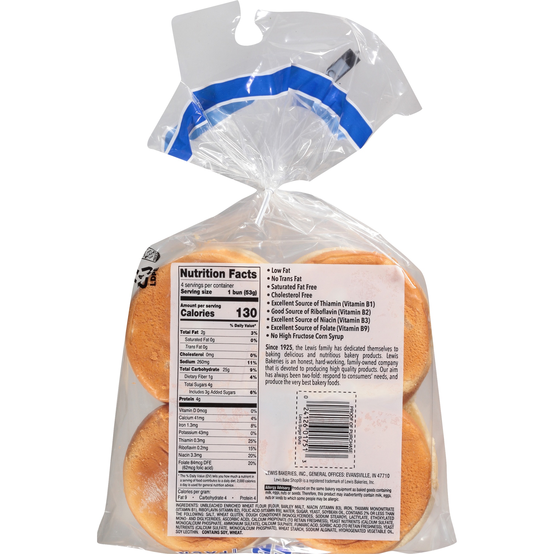 slide 6 of 8, Lewis Bake Shop Special Recipe 1/2 Pack Burger Buns, 4 ct