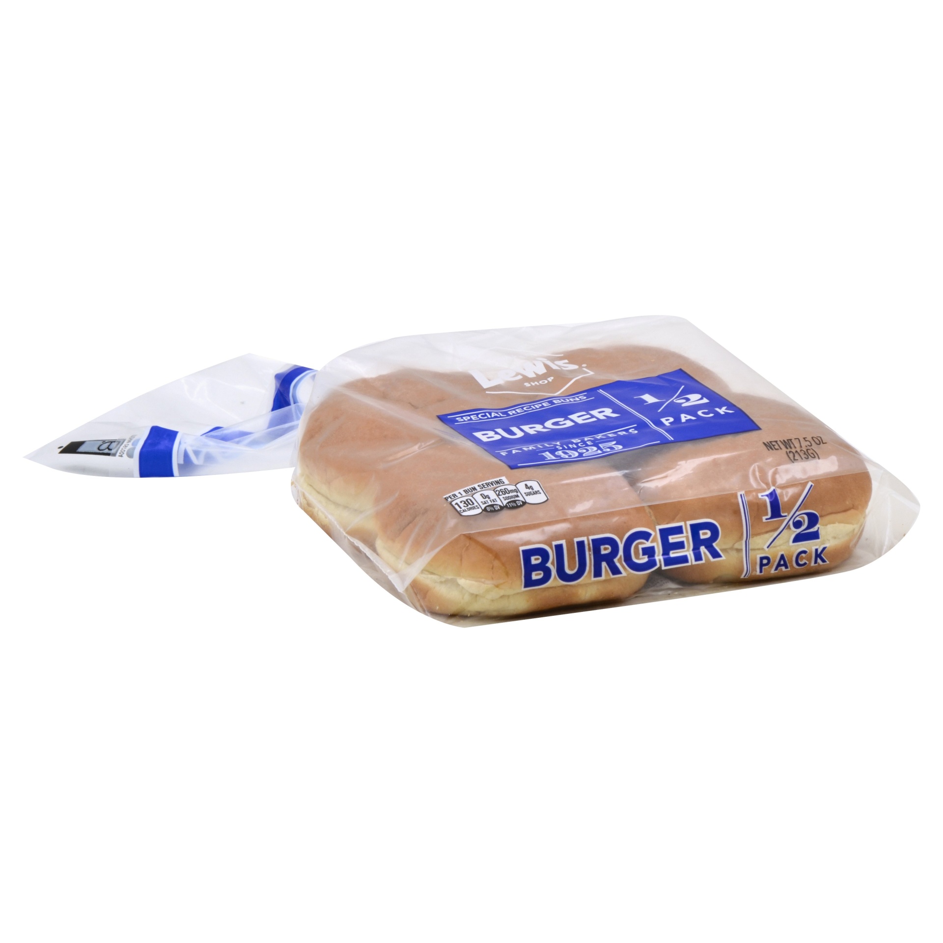 slide 1 of 8, Lewis Bake Shop Special Recipe 1/2 Pack Burger Buns, 4 ct