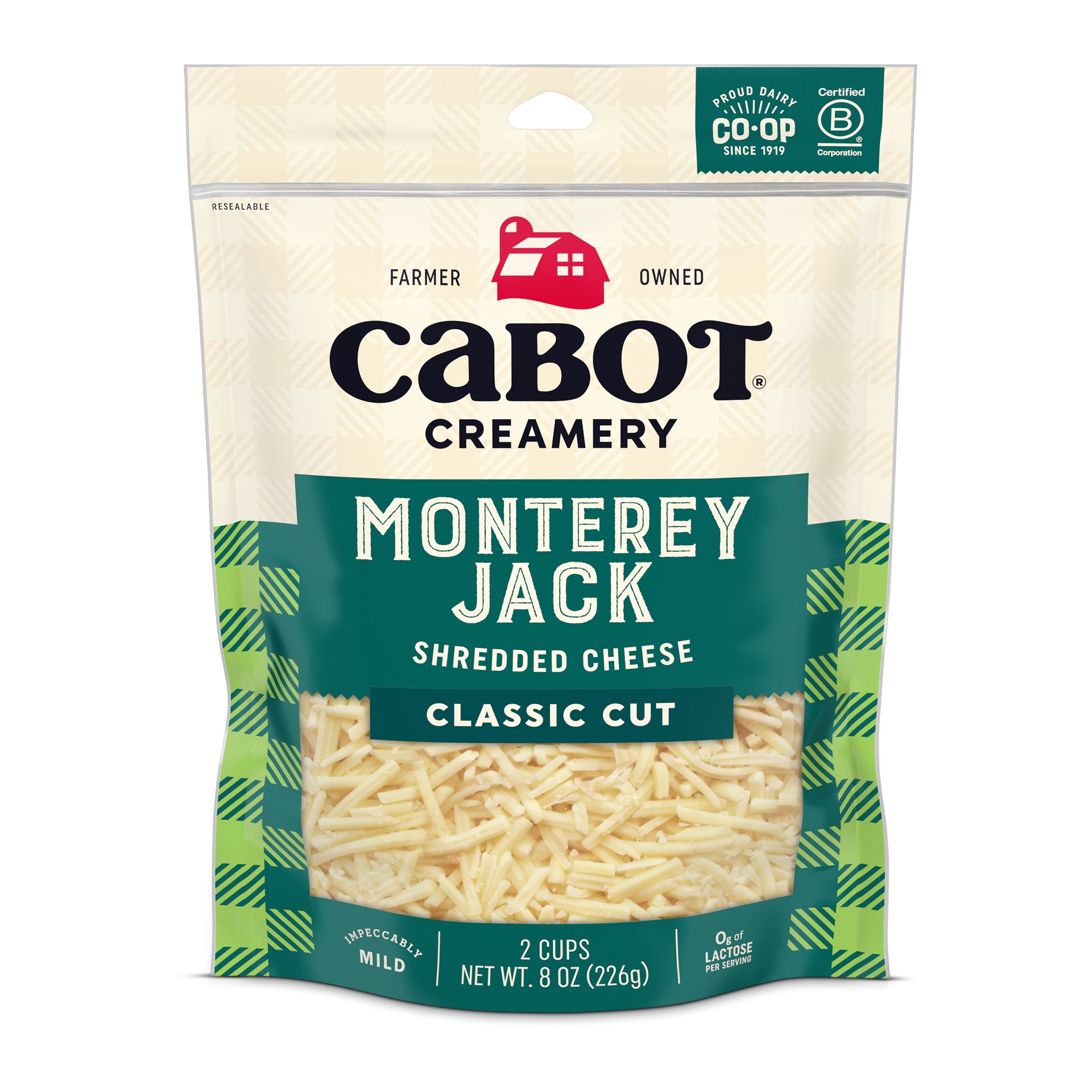 slide 1 of 3, Cabot Monterey Jack Shredded Cheese - 8 oz., 8 oz